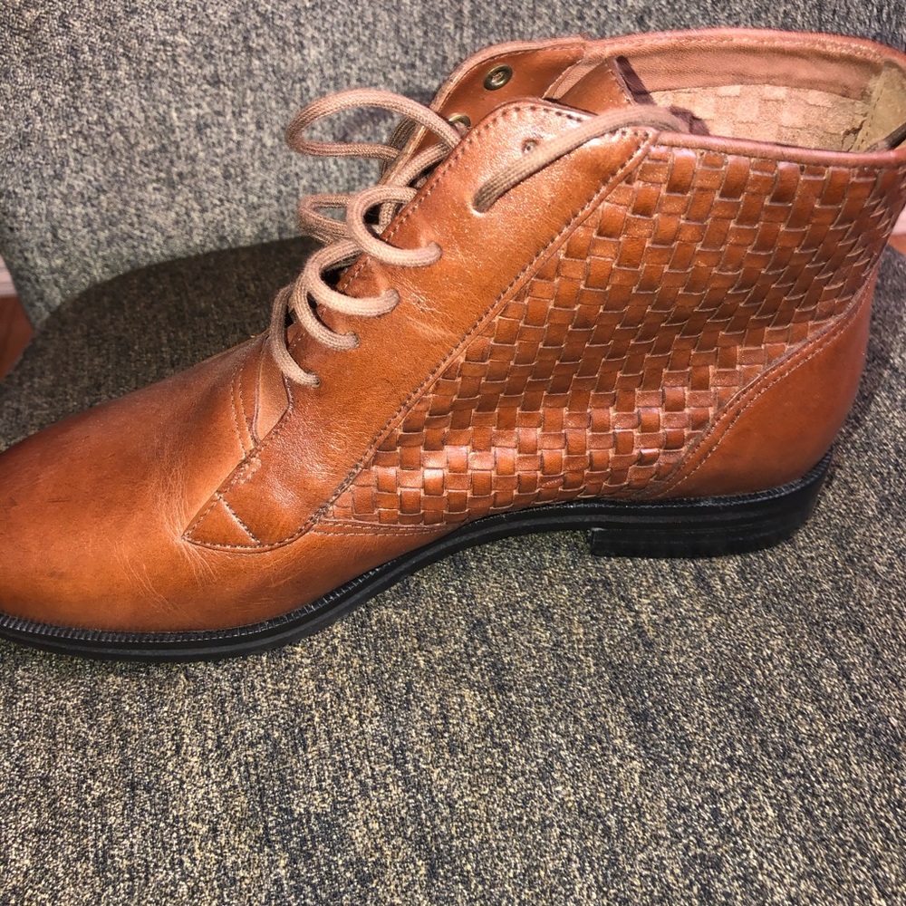 Trotters Brown leather boots sz6.5 w Marlene style - Picture 5 of 8